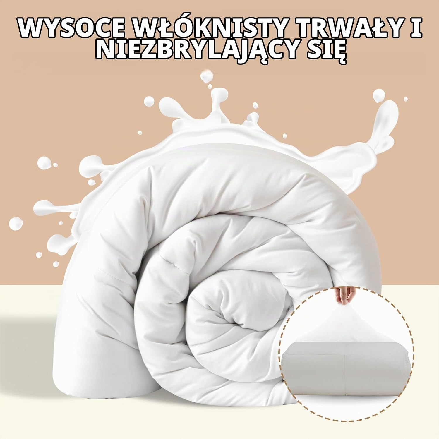 Detalle 2 de Good Nite 1-W Duvet 155 – zimowa kołdra 155 × 220 cm, mikrofibra 460 g/m²
