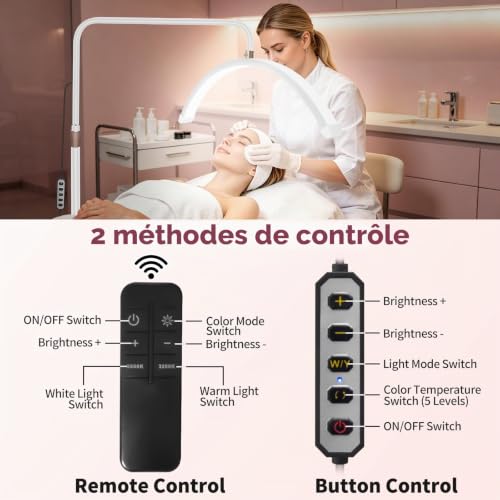 Thumbnail 6 de Diesisa Lampe Demi-Lune pour Extensions de Cils – Lumière réglable, rotation à 360° et support smartphone