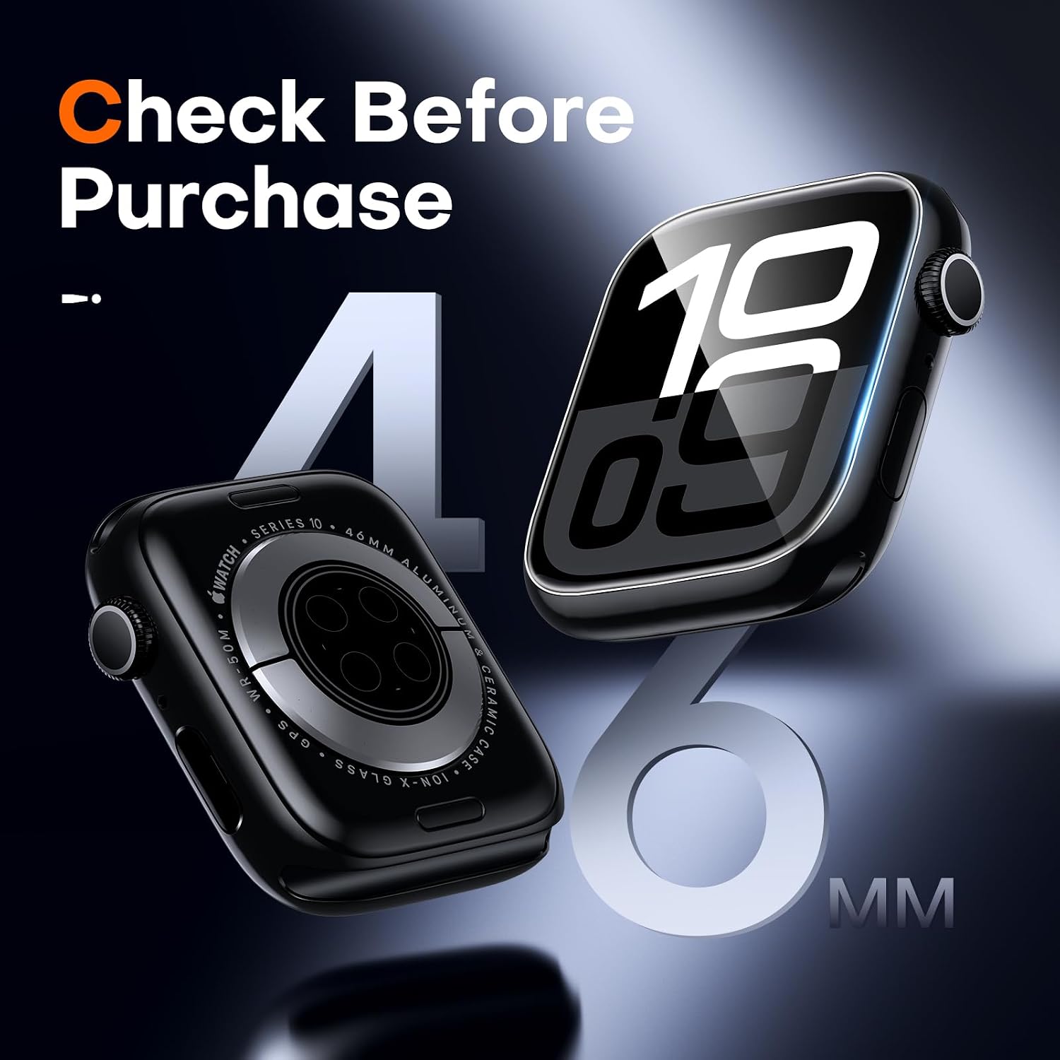 Detalle de LK 8-Pack TPU Screen Protectors for Apple Watch Series 12/11/10 46mm