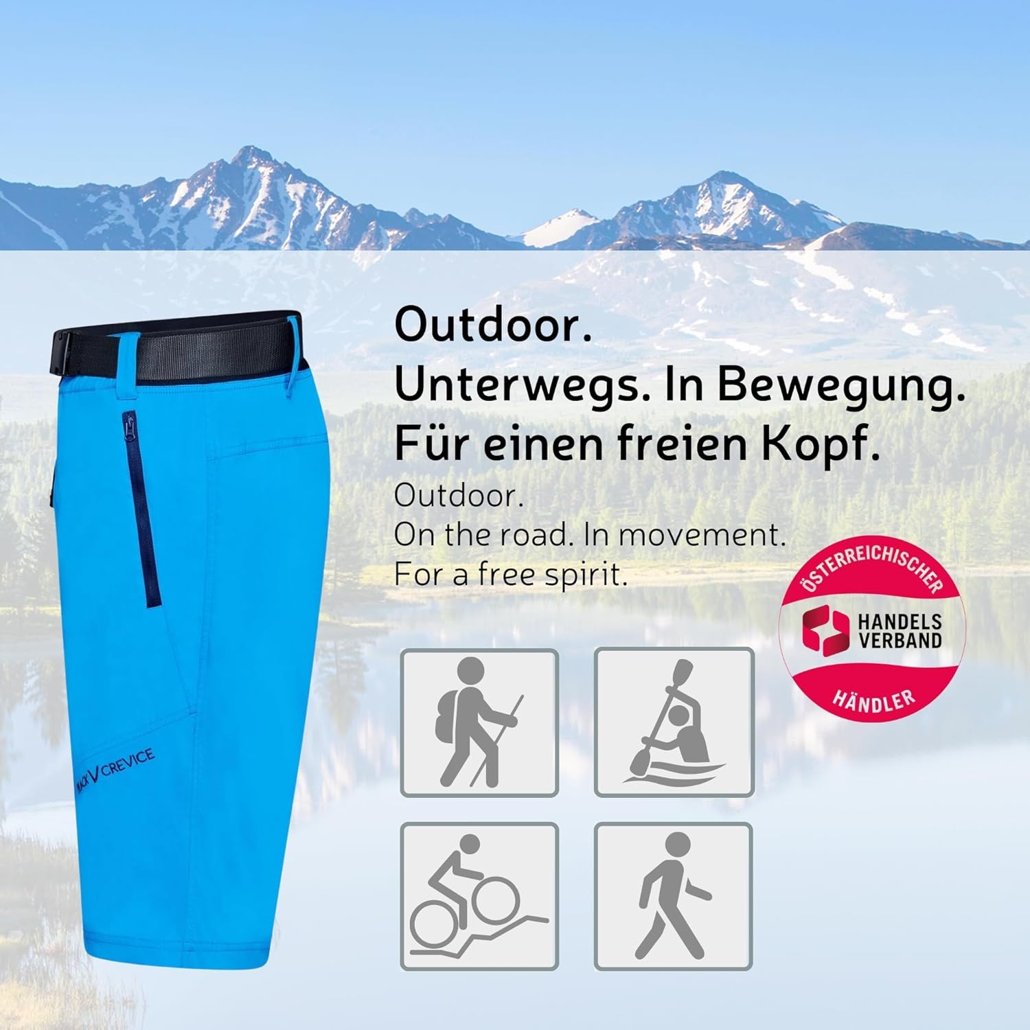 Detalle de Black Crevice Pantaloni da trekking da uomo: resistenza, asciugatura rapida e comfort per l'outdoor