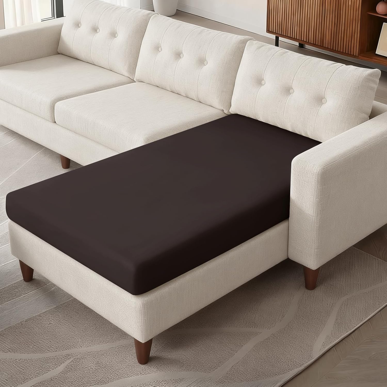 Detalle de KinCam Chaise Cushion Cover, Polyester-Spandex