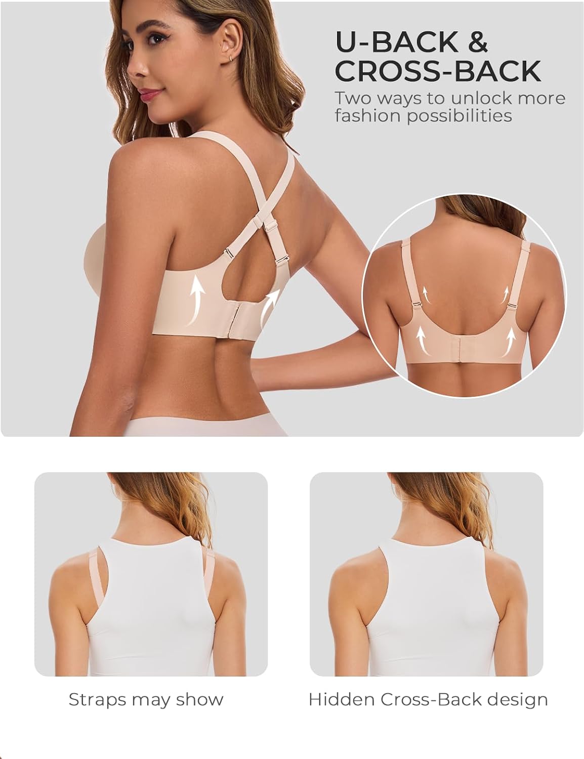 Detalle de Gailife Wireless V Mesh Comfortable Bralette Bra