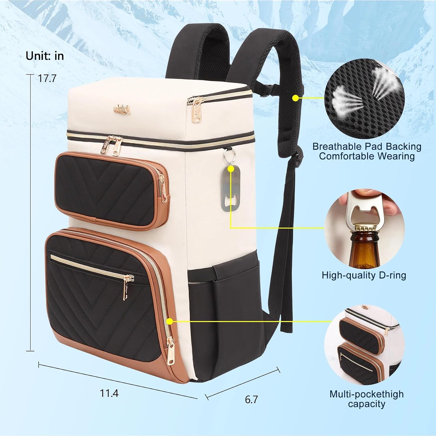 Detalle de Backpack Cooler with PEVA Liner