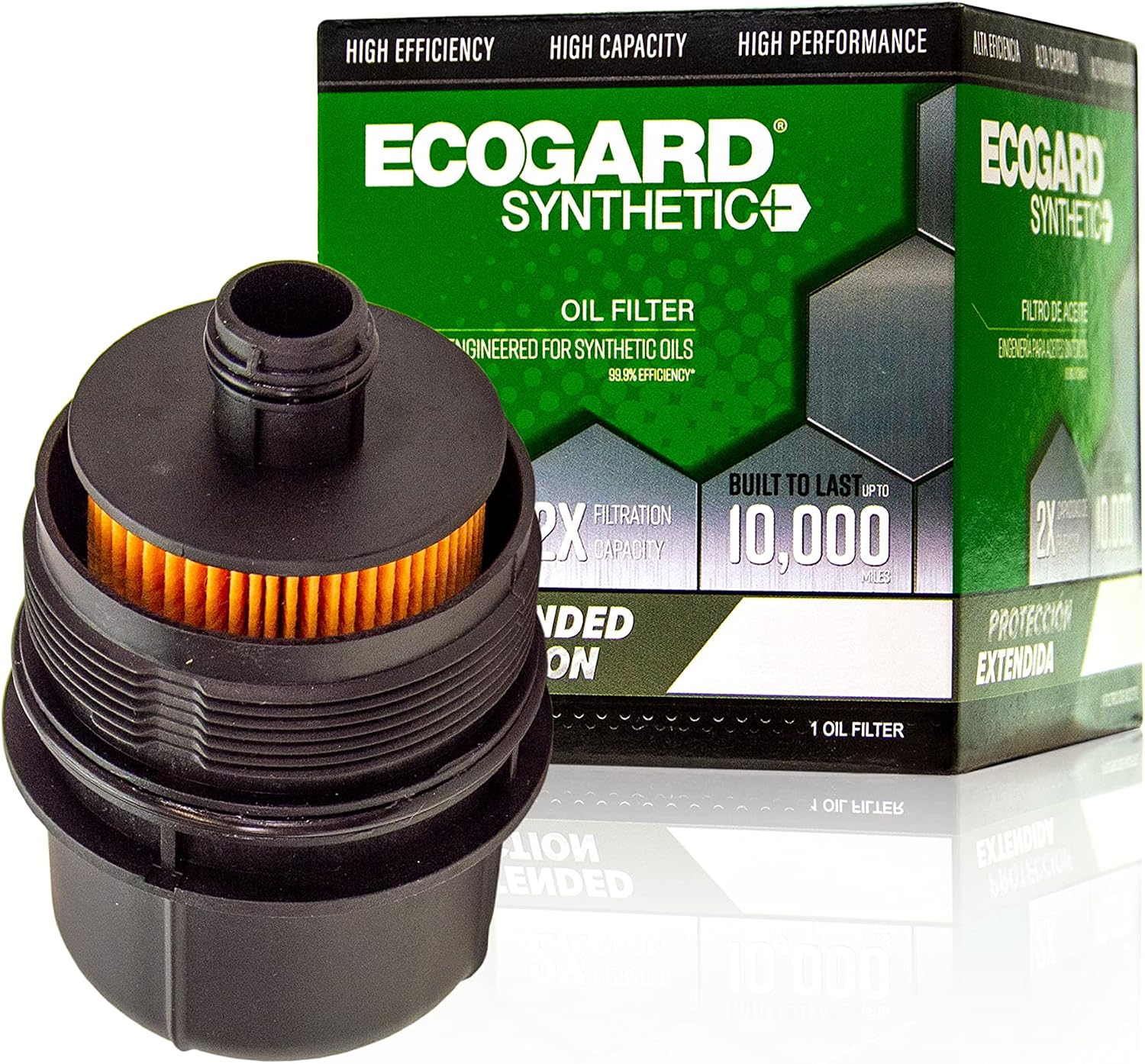 Detalle de ECOGARD S11880 Cartridge Engine Oil Filter for Synthetic Oil, Silicone Valve