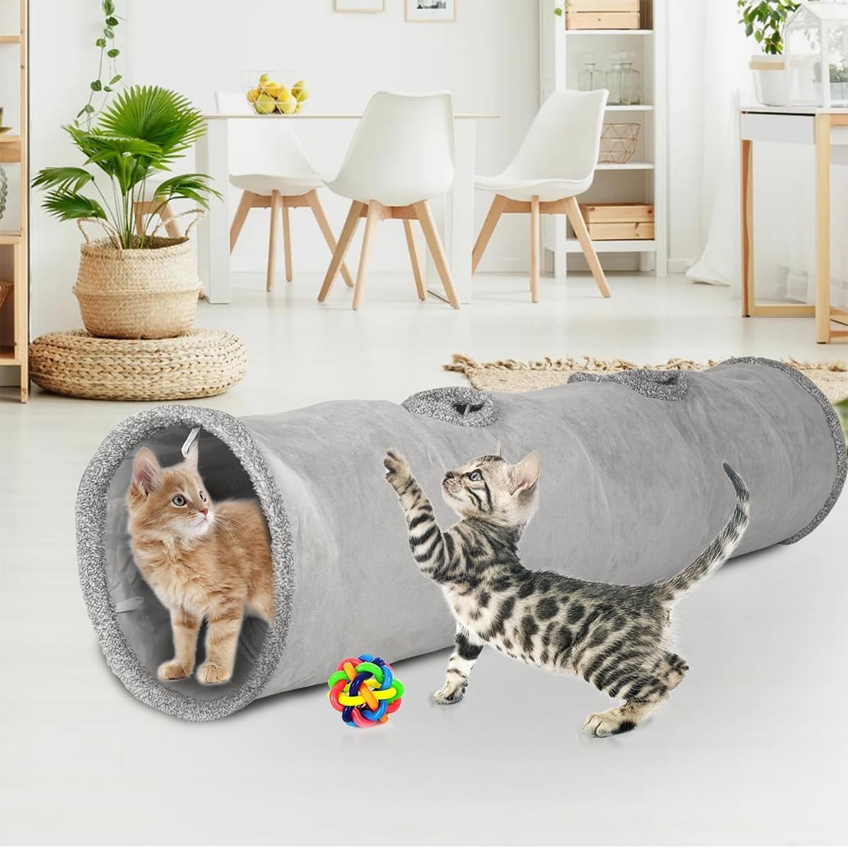 Detalle de ZYYRSS collapsible cat tunnel 30x130cm