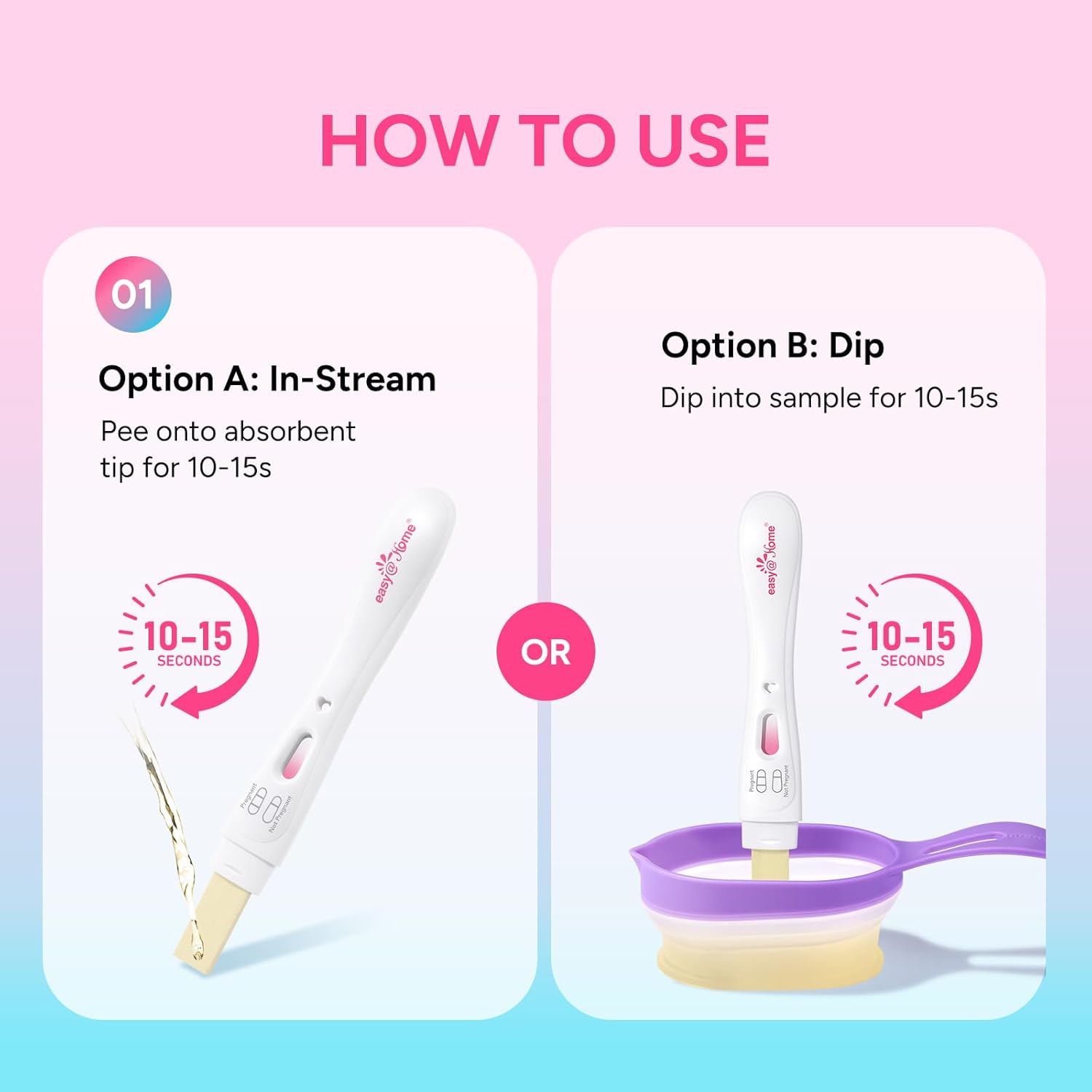 Thumbnail 3 de Easy@Home Pregnancy Test 5 Pack hCG 10