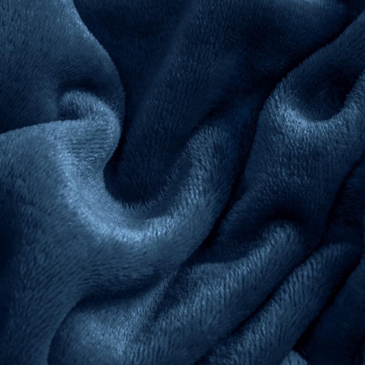 Detalle de BEDELITE Full-Size Flannel Sheet Set, Navy Polyester Fleece, 16-Inch Pocket