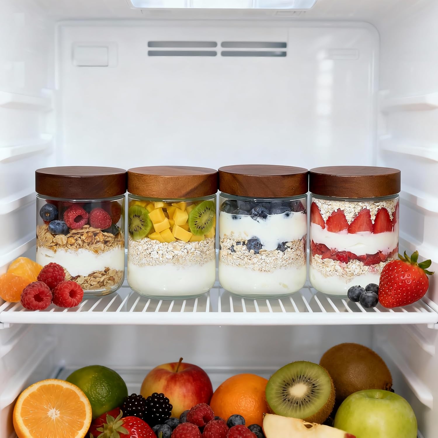 Thumbnail 5 de Danmu 16 oz Overnight Oats Containers with Lids