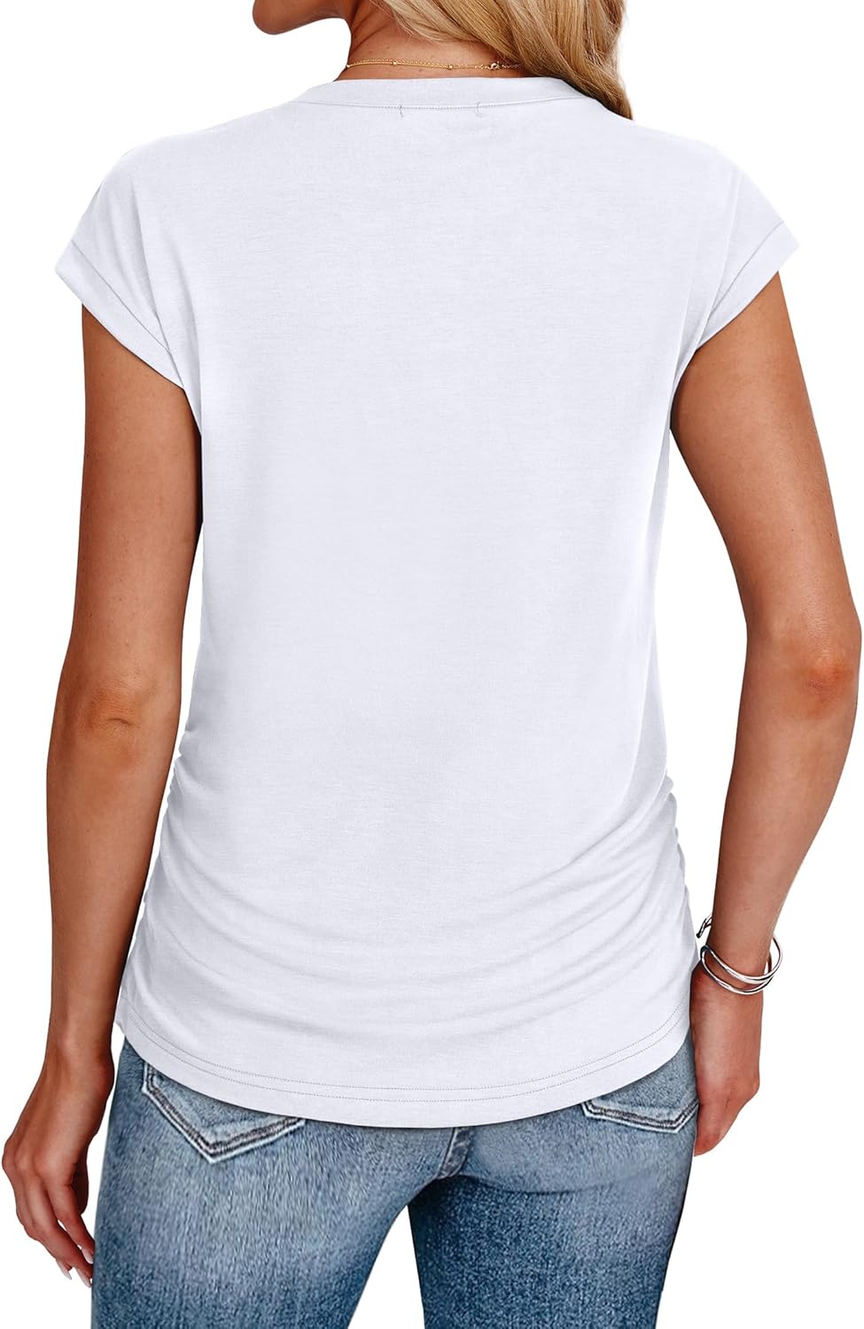 Thumbnail 4 de SAMPEEL Ruched Cap Sleeve Tee 2025