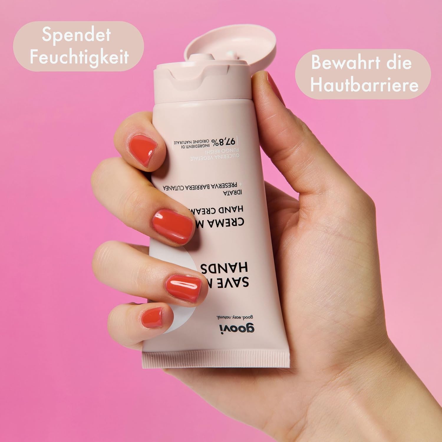 Thumbnail 1 de Goovi Save My Hands crema mani ad idratazione profonda con olio di mandorle e Reishi, vegan 75 ml
