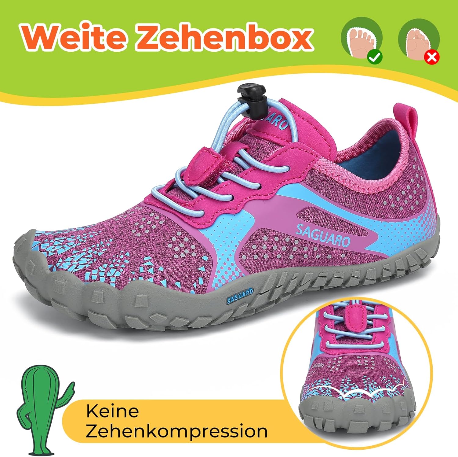 Thumbnail 1 de SAGUARO Kinder Barfußschuhe 24 bis 36