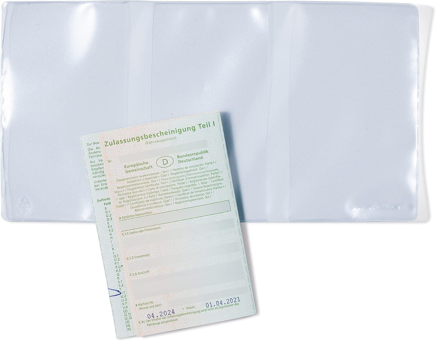 HERMA 5044 Ausweishülle 3 Karten transparent – 25 Stück, 3-fach, für Kfz-Scheine & EU-Führerscheine