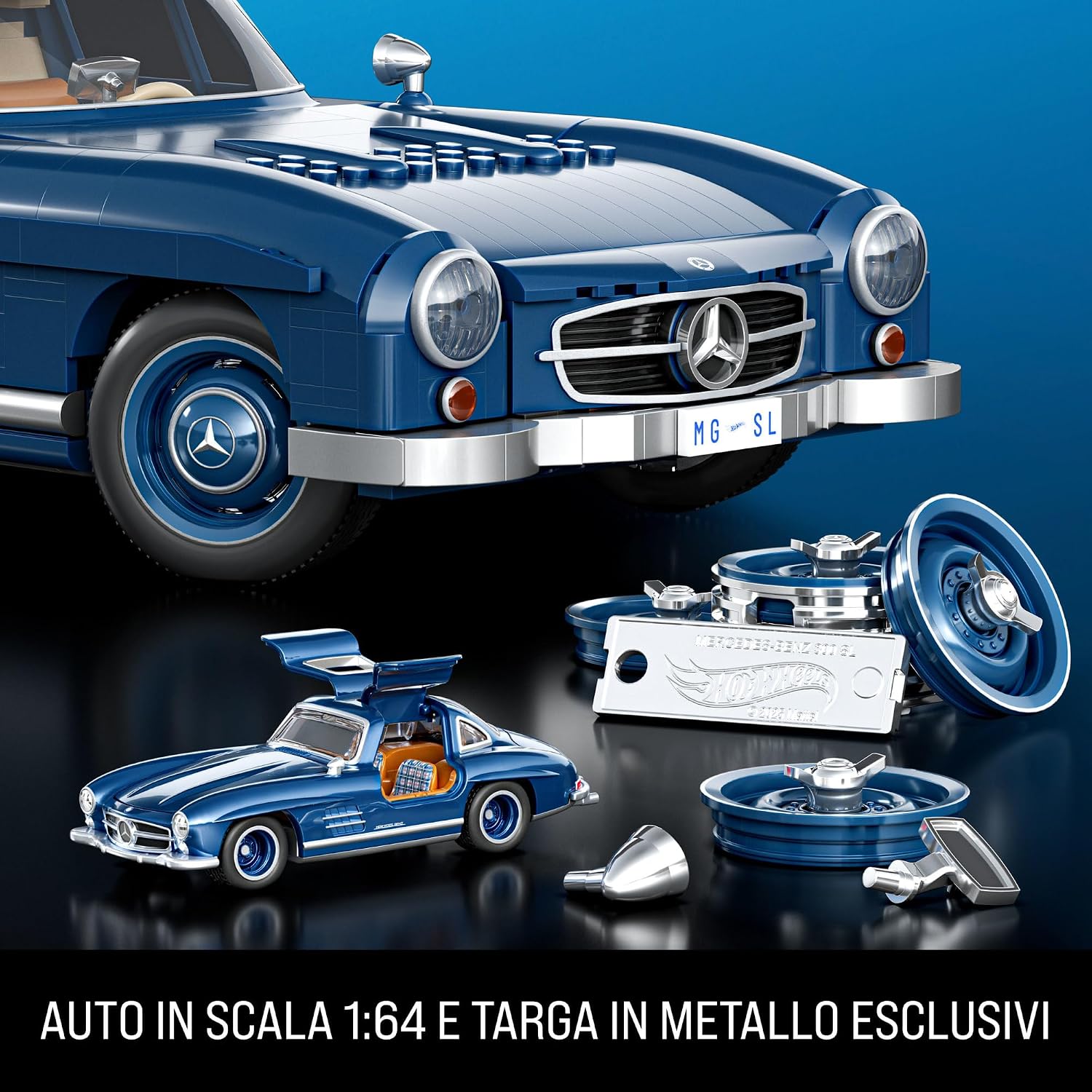 Thumbnail 4 de Mattel Brick Shop Hot Wheels Mercedes‑Benz 300 SL 1.600 pezzi
