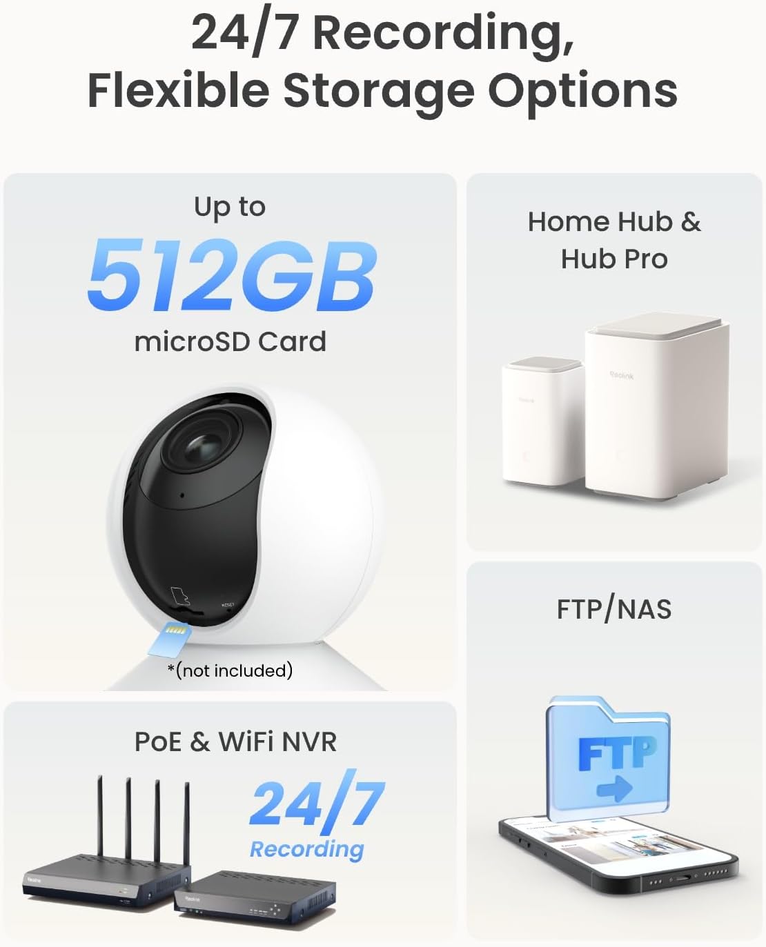 Thumbnail 4 de REOLINK E1 Zoom 4K Indoor Security Camera, 3x Optical Zoom, Wi-Fi 6