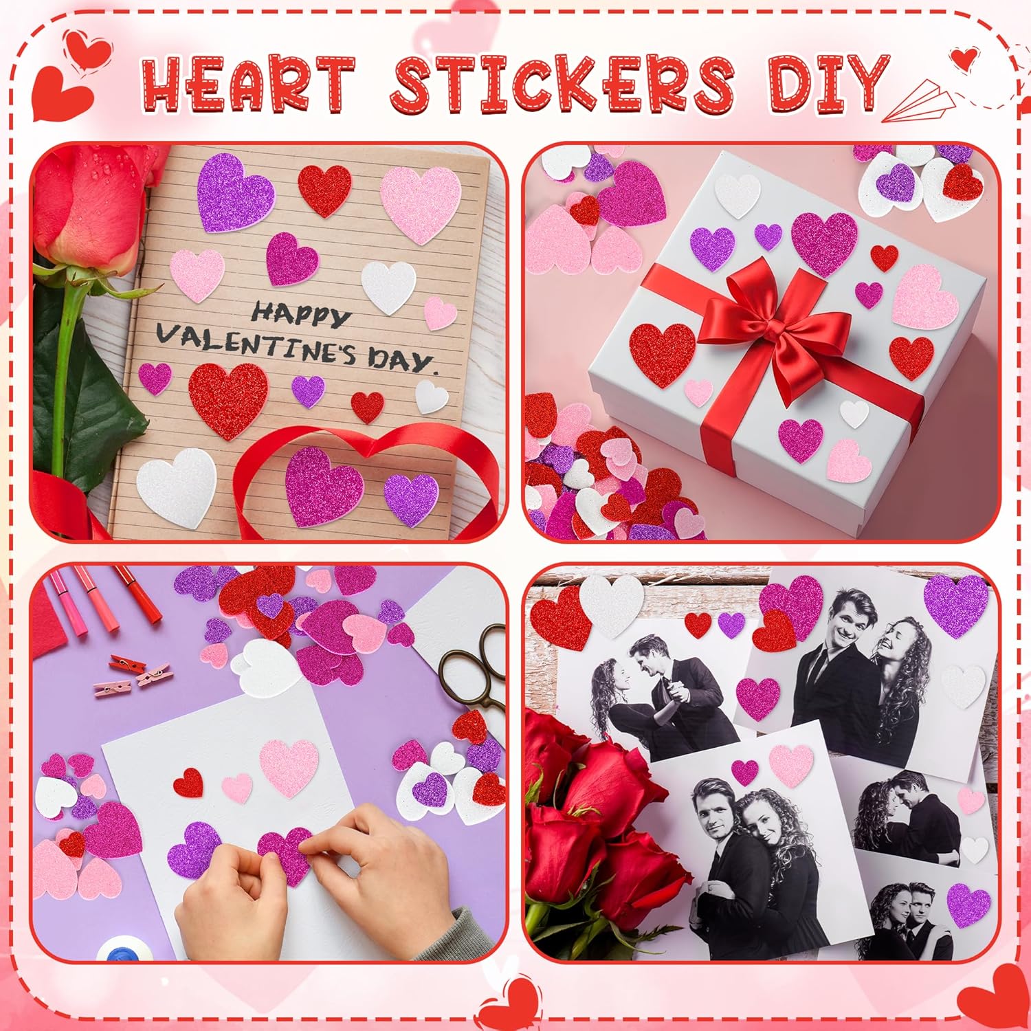 Thumbnail 4 de 300 PCS Valentines Stickers 3 Sizes 🎨