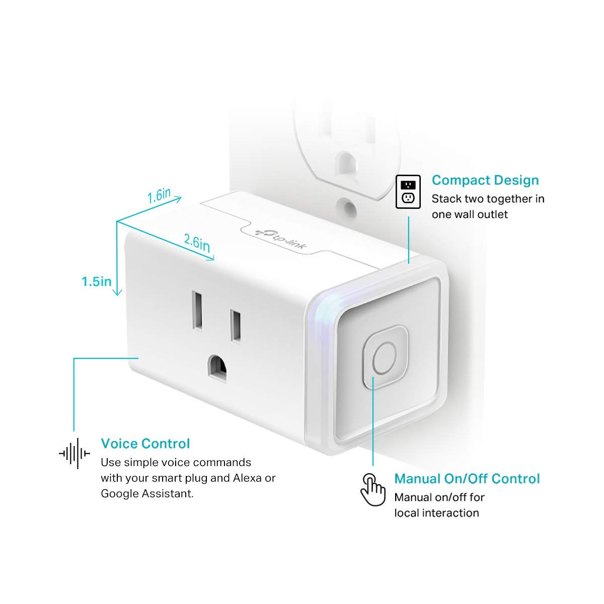 Thumbnail 4 de Kasa HS103P2 Smart Plug, 15 Amp ๐