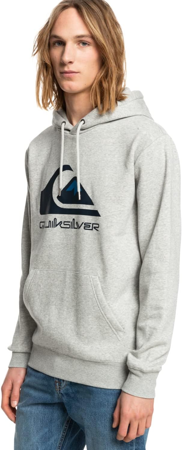 Detalle de Quiksilver Homme Big Logo Hood Sweater en mélange coton/polyester, Athletic Heather (EU)