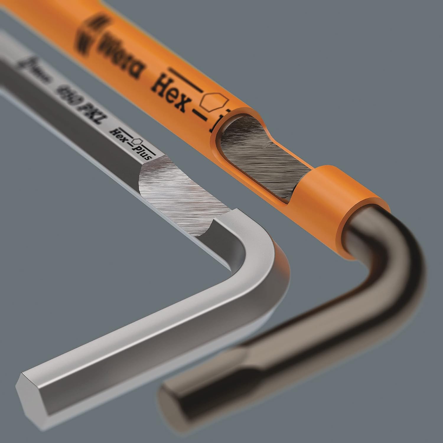 Detalle de Wera 05133164001 Hex-Plus 950/9 六角レンチセット 9点・ミリサイズ・ブラックレーザー仕上げ