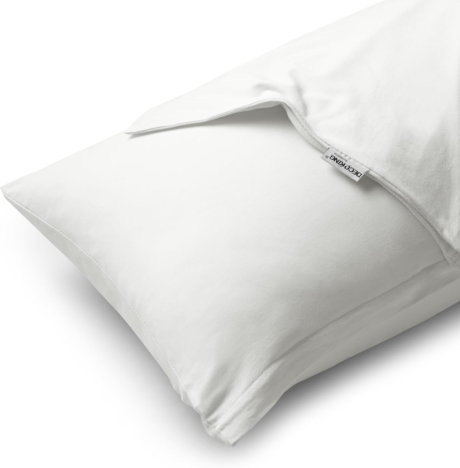 Thumbnail 2 de DeCoKing 2 Kissenbezüge Amber (50x60 cm) aus Jersey-Baumwolle, mit Reißverschluss – weiß