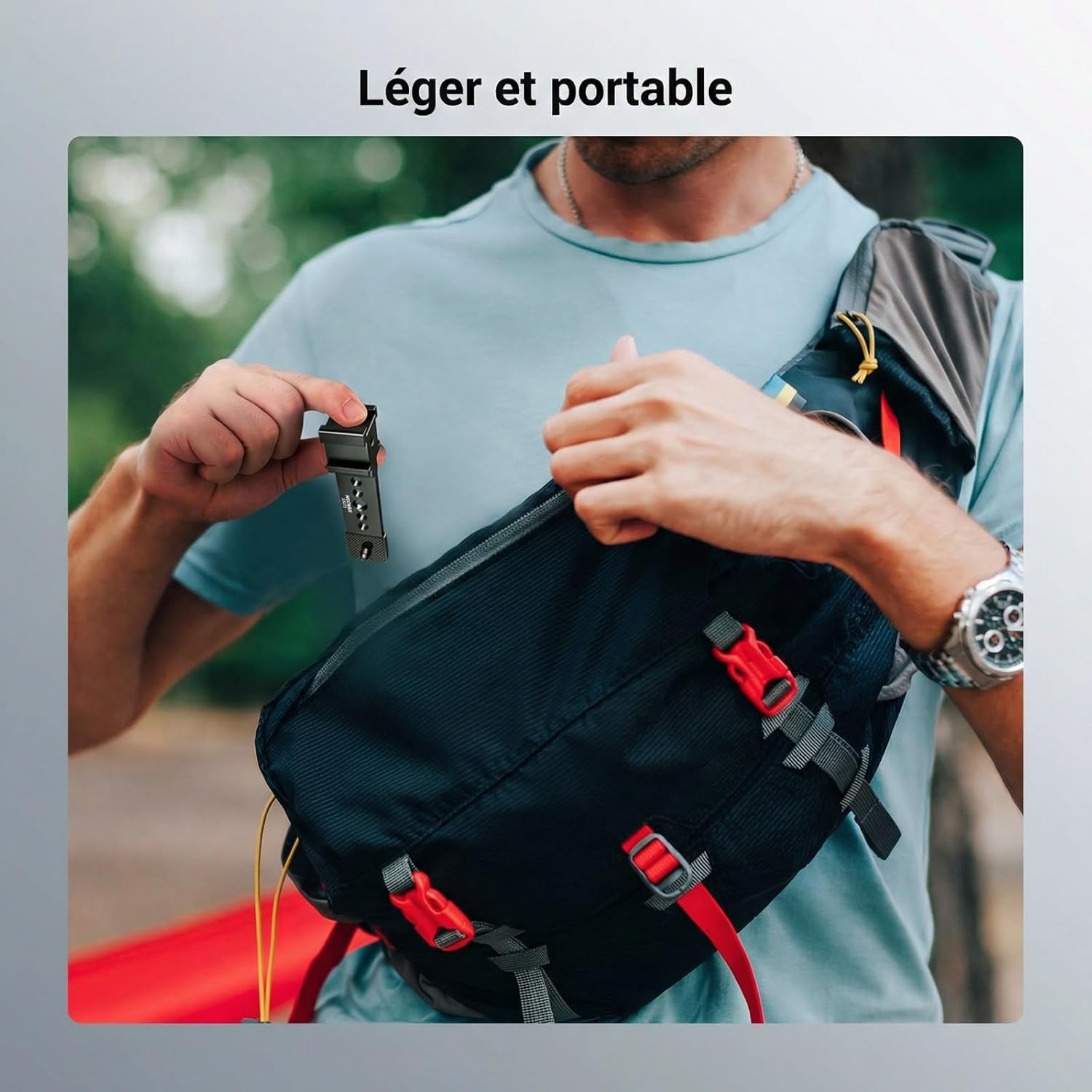 Thumbnail 5 de NEEWER Plaque de fixation triple à griffe flash avec LED et extension métallique (CA173) pour stabilisateurs