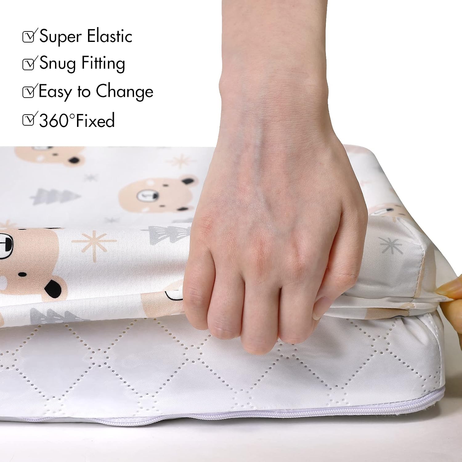 Thumbnail 3 de GLLQUEN BABY Moses Basket Sheets 81x41cm