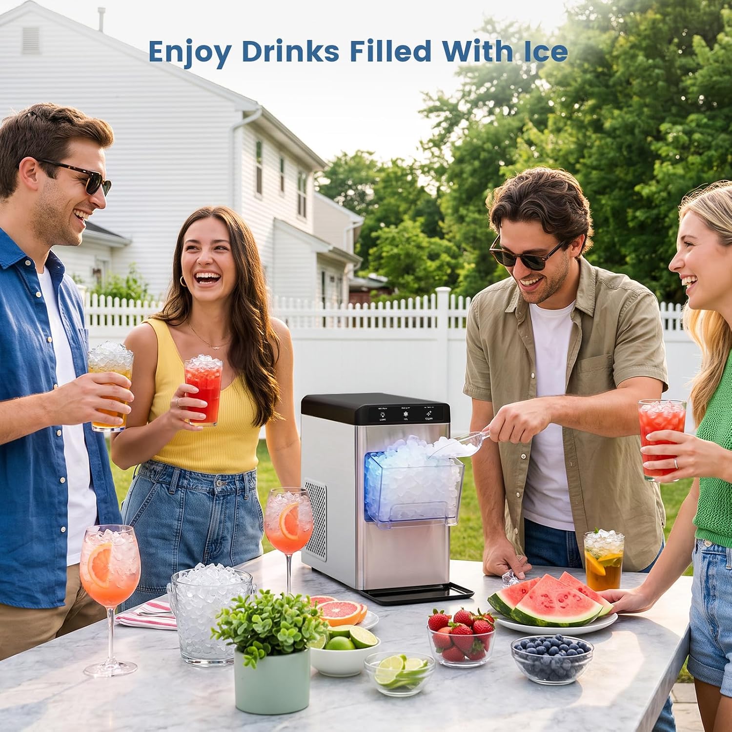 Thumbnail 6 de COWSAR CB24M-C Nugget Ice Maker, 35 lb/24h, 6-Minute Ice, Stainless Steel