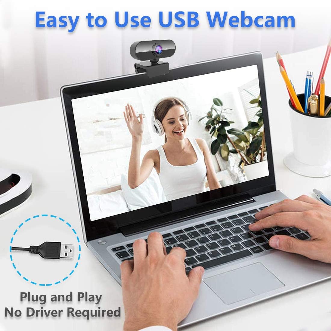Thumbnail 6 de HD 1080P Webcam for PC with Microphone
