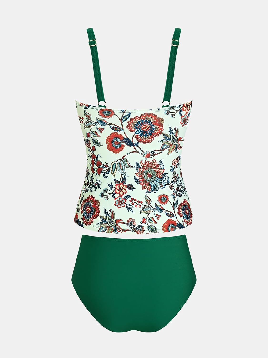 Detalle 2 de CUPSHE Maillot de bain deux pièces pour femme – Col carré, bretelles ajustables et volants