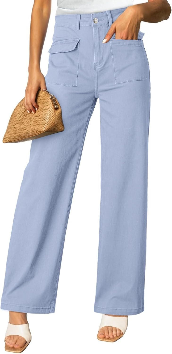 Thumbnail 1 de Dokotoo Women’s Cargo Baggy Wide Leg High Waist Casual Stretch Pants