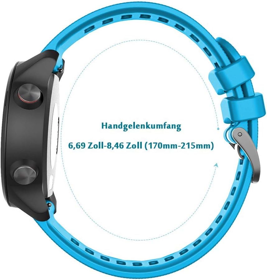 Detalle de ANBEST cinturino compatibile 20 mm con sgancio rapido per Garmin Vivoactive 3 / Forerunner 245 / 645 e Vivomove HR (blu)