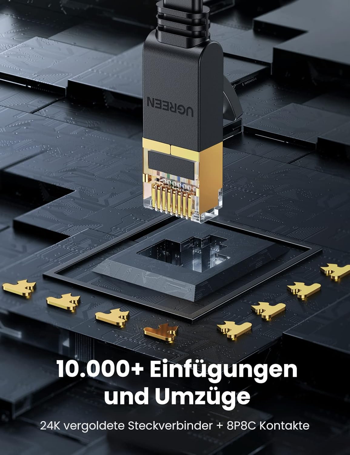 Thumbnail 3 de UGREEN CAT 7 LAN-Kabel (5 m) mit 10.000 Mbit/s und 600 MHz – Ethernet-Netzwerkkabel