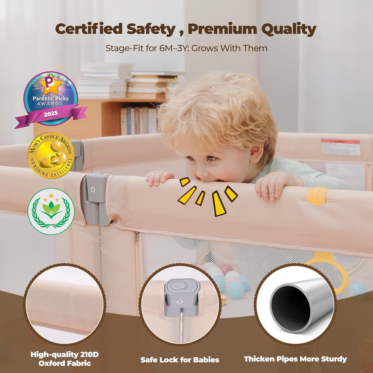 Detalle de Kidirect Baby Playpen 71" × 69