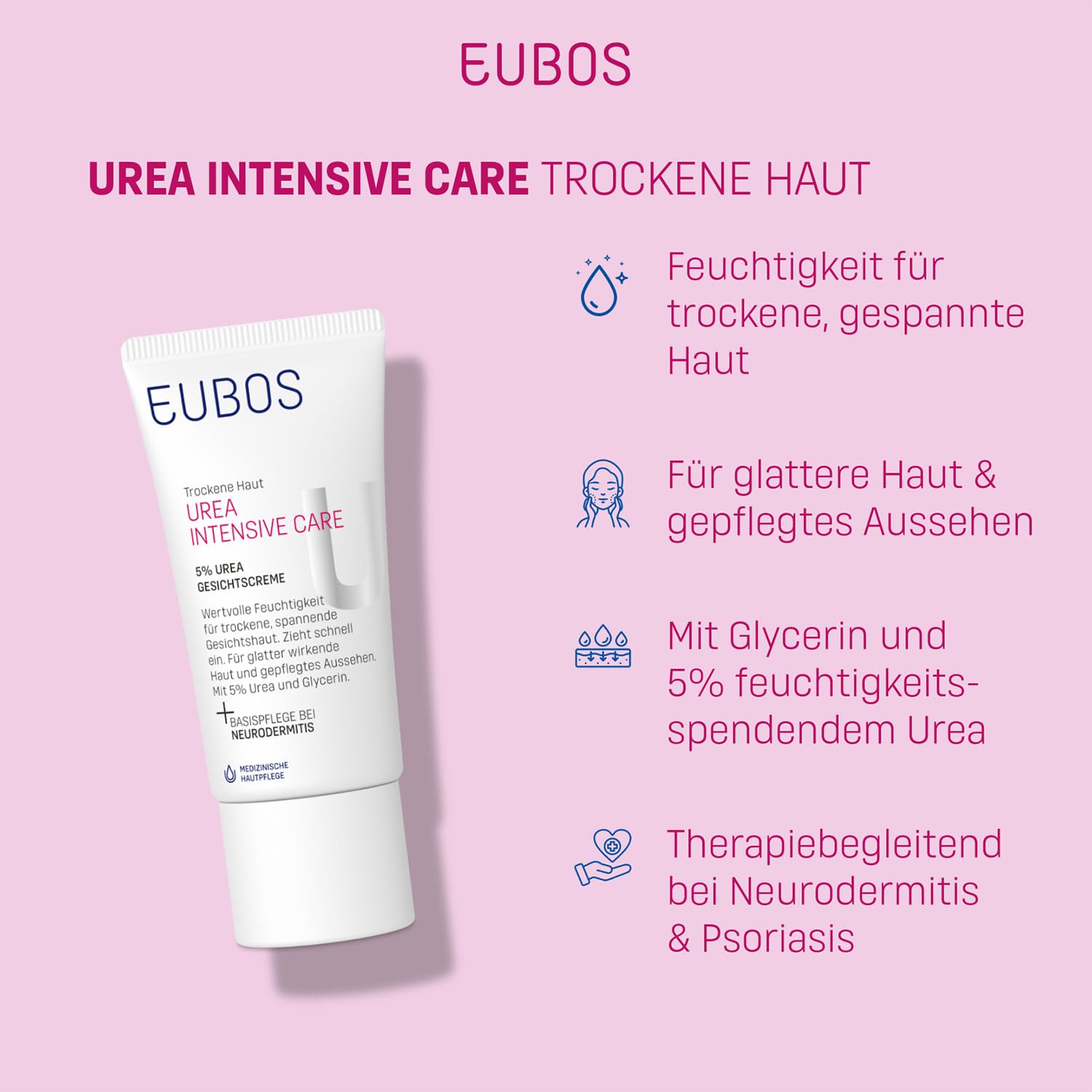 Detalle 1 de EUBOS UREA Intensive Care 5% Gesichtscreme