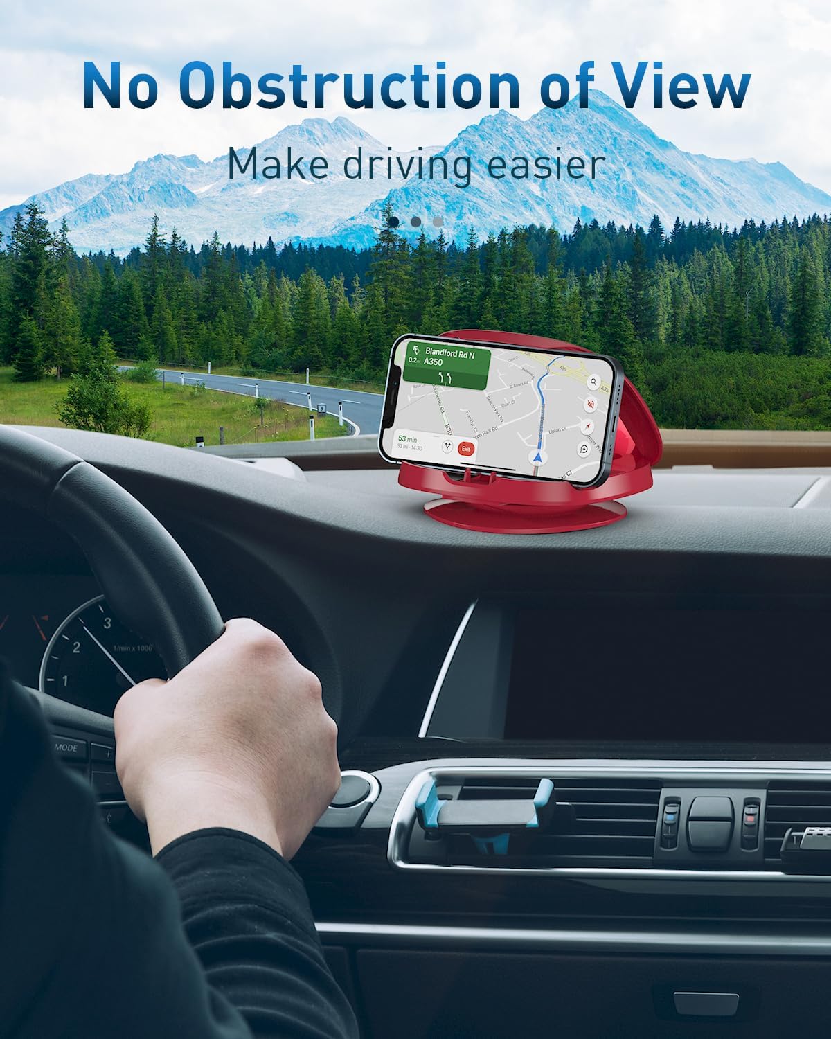 Detalle de JOYEKY dashboard phone mount 360°