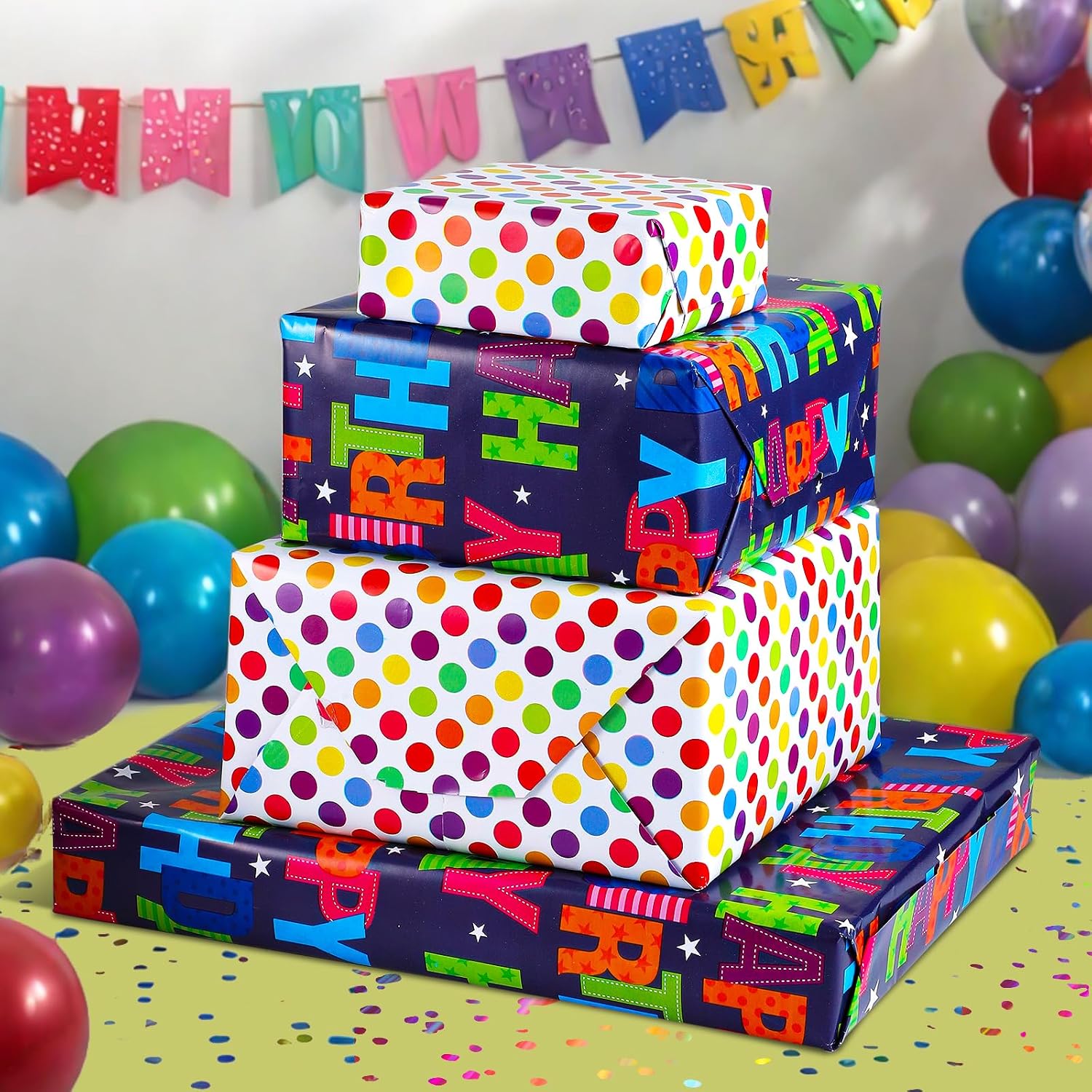 Thumbnail 6 de woric 11m x 43cm Birthday Wrapping Paper roll