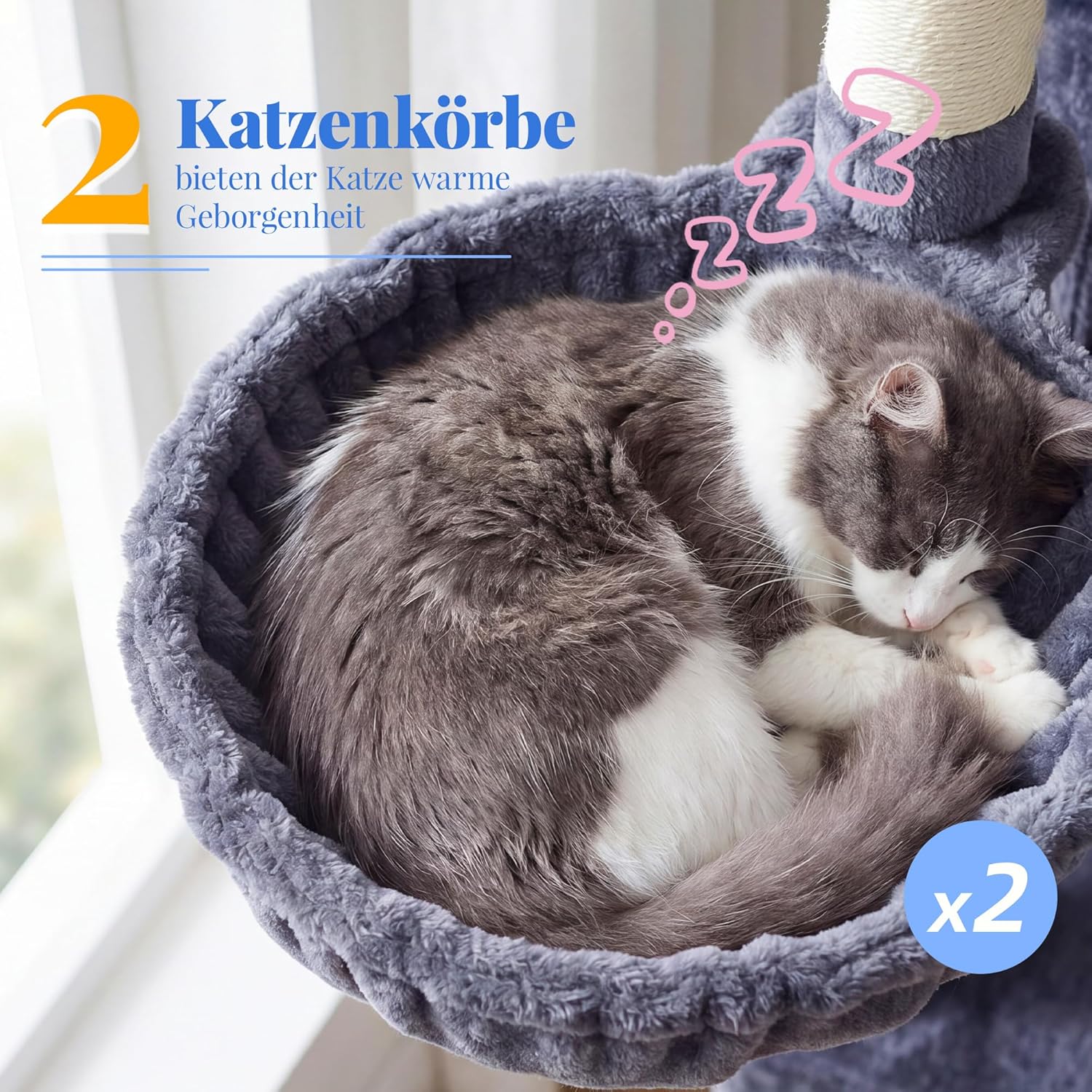 Detalle 2 de Hey-brother Katzenkratzbaum 188 cm XXL