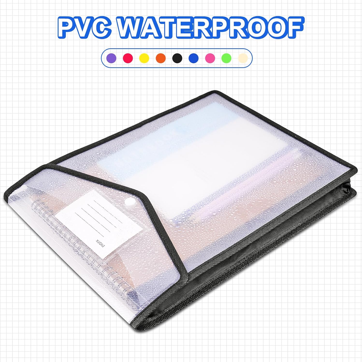 Thumbnail 4 de Vicloon A4 Pochette Plastique 9 couleurs