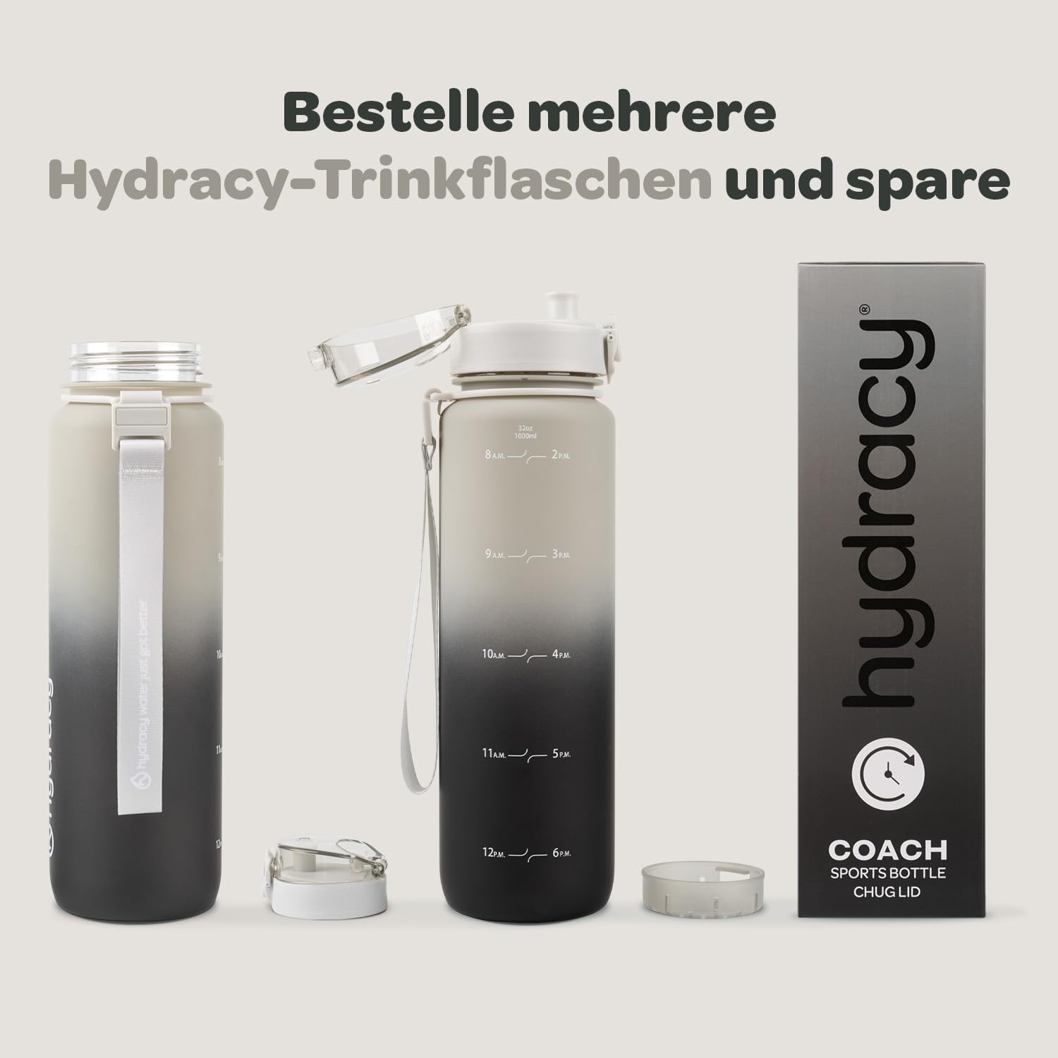 Thumbnail 4 de Hydracy Trinkflasche 1 Liter mit Fruchteinsatz