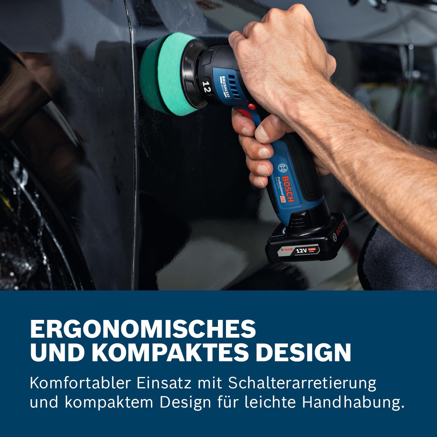 Thumbnail 3 de Bosch Professional 12V System Akku-Polierer GPX 12V-77 mit 77-mm-Klett-Stützteller