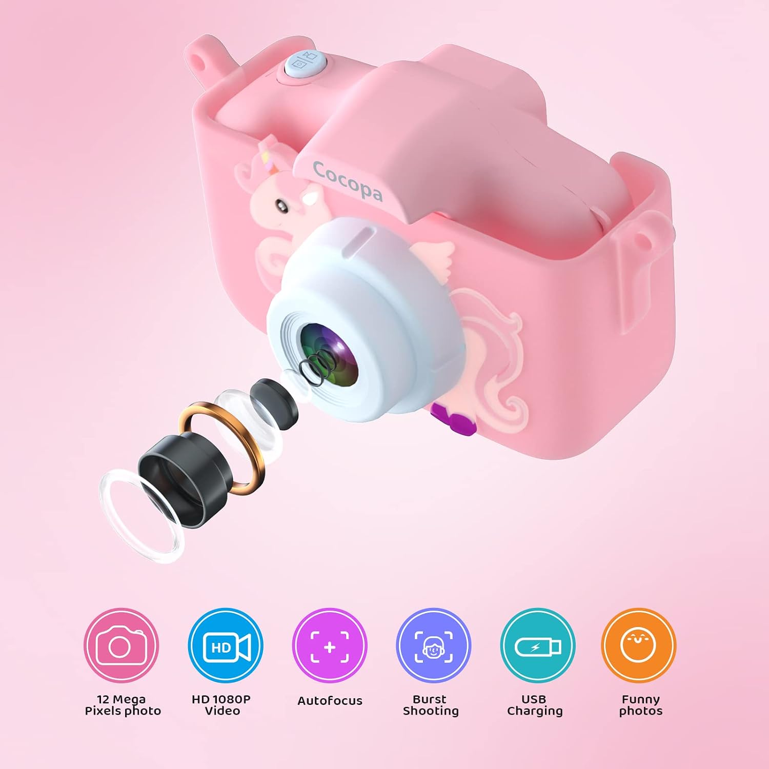 Thumbnail 3 de Cocopa Kids Camera 1080P with 32GB SD