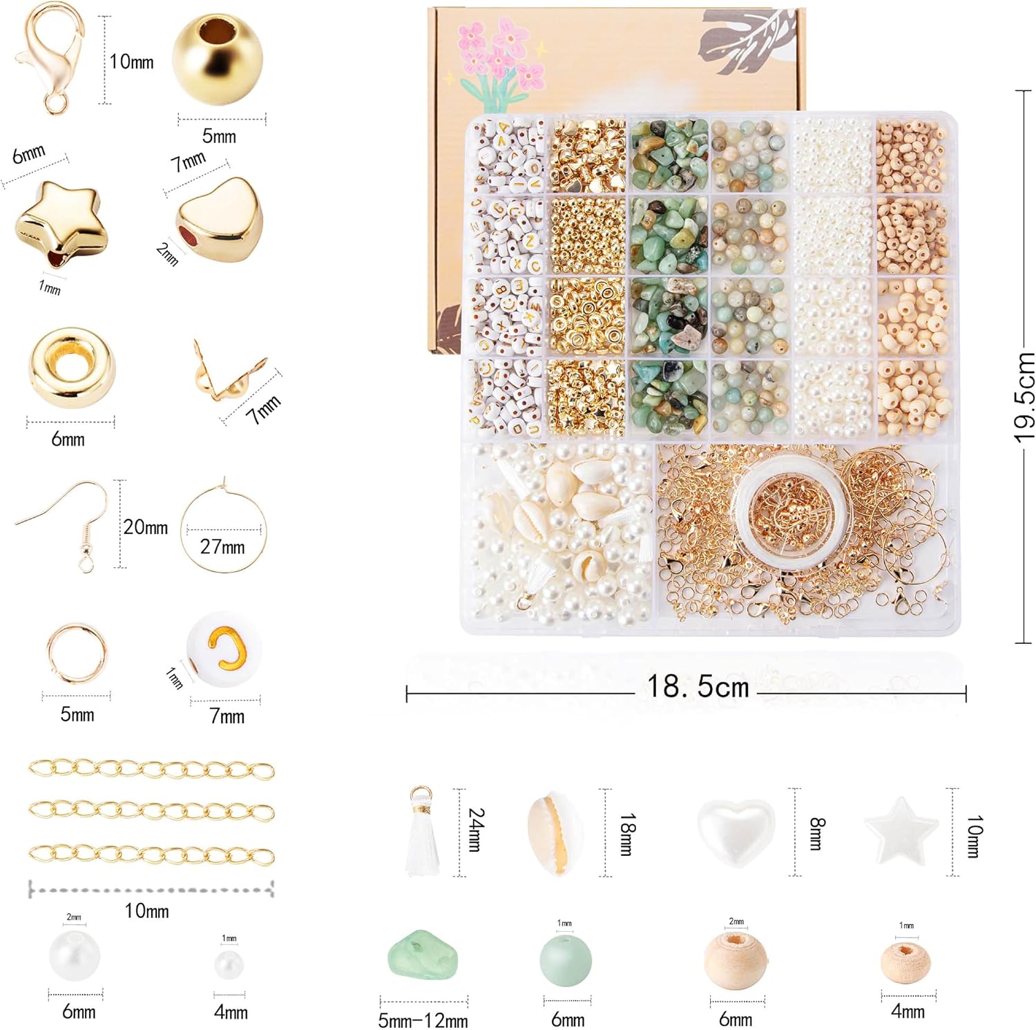 Detalle de Leuyuee Amazonit Perlen - DIY Schmuckset 335 Stück