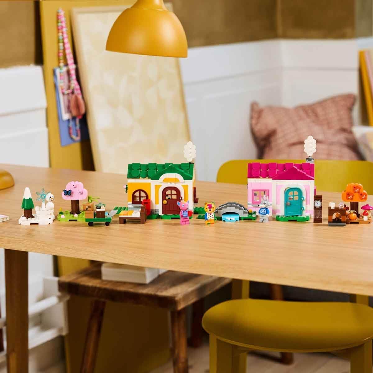 Detalle de LEGO Animal Crossing Case Creative: le Quattro Stagioni 77057 (2 in 1) con minifigure Toppetta, Fuxia e Zanna