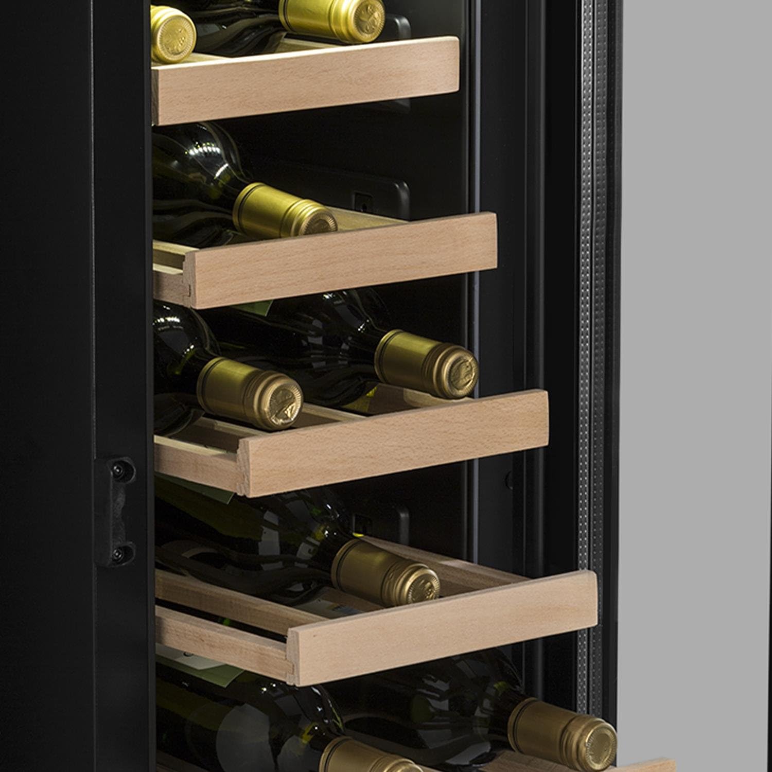 Detalle de Klarstein Vinovilla 10032037 – chłodziarka do wina 50 l, 20 butelek, ochrona UV