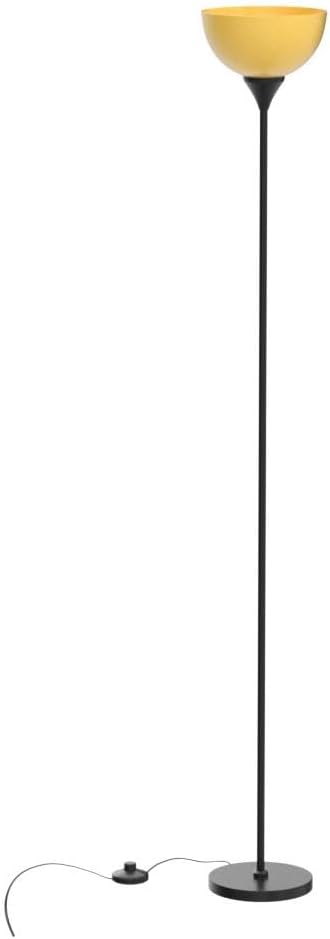 Detalle 2 de PESRAE Matte Black Torchiere Floor Lamp with Remote and Adjustable 9W LED