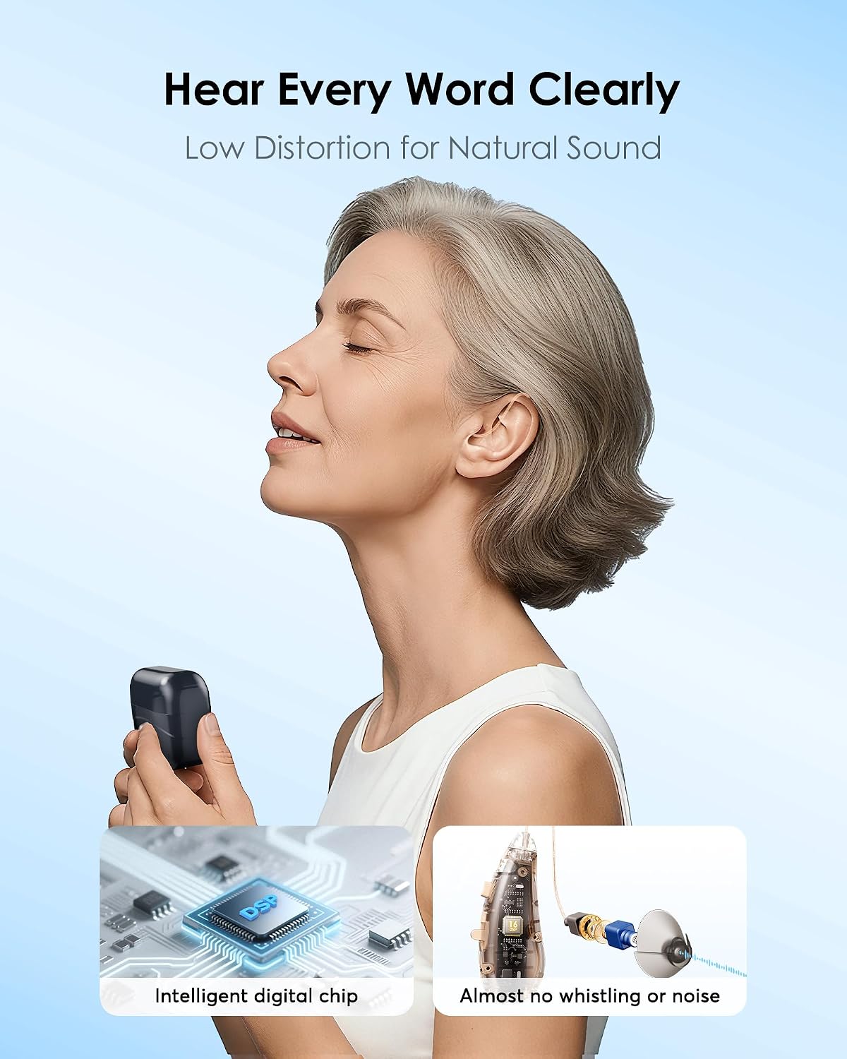 Detalle de Karthus rechargeable OTC hearing aids