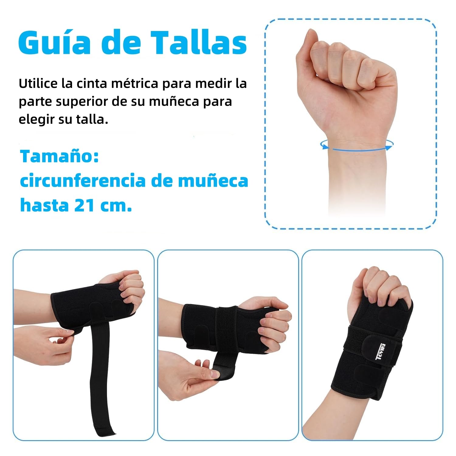 Detalle 2 de TOVIKI Muñequera Tendinitis con 2 férulas