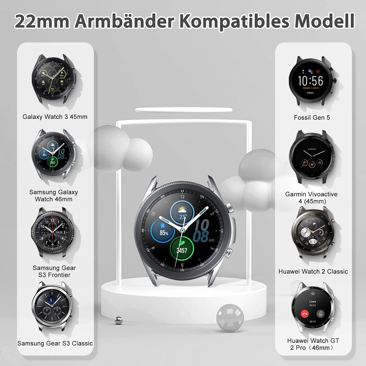 Thumbnail 3 de SHIJZWD 22mm elastisches Nylon Uhrenarmband