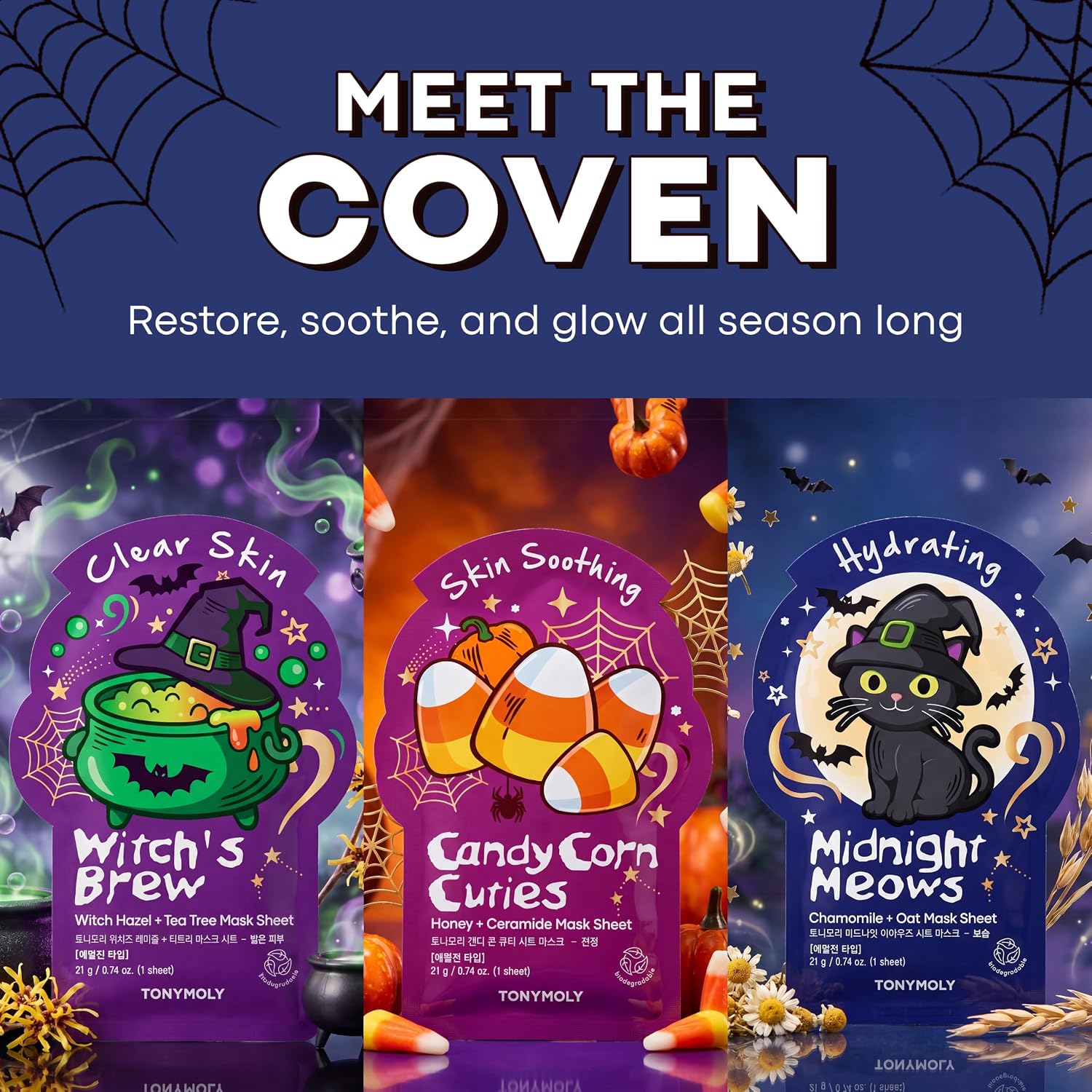 Thumbnail 2 de TONYMOLY I'm Face Sheet Masks, 9-Count Halloween Set with 3 Designs