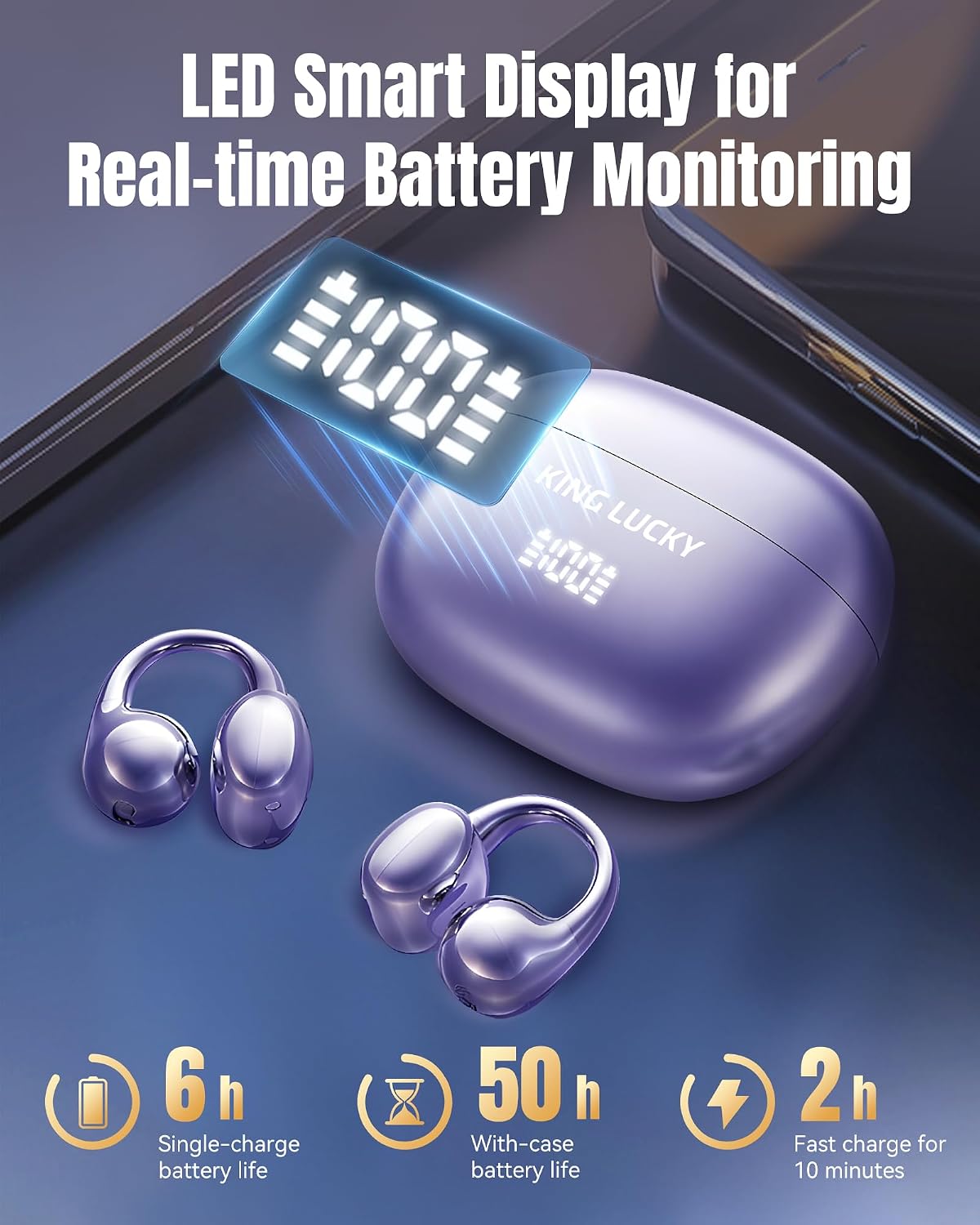 Thumbnail 4 de King Lucky Open-Ear Bluetooth 6.0, 50 h