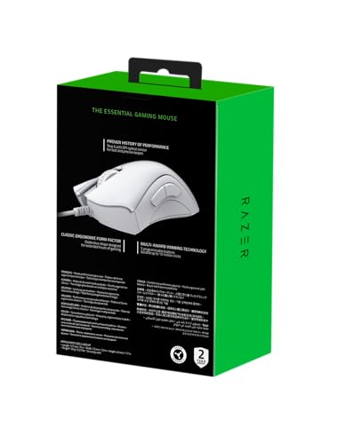Thumbnail 10 de Razer DeathAdder Essential (2021) – Mouse da gioco cablato, sensore 6400 DPI, 5 pulsanti programmabili, design ergonomico